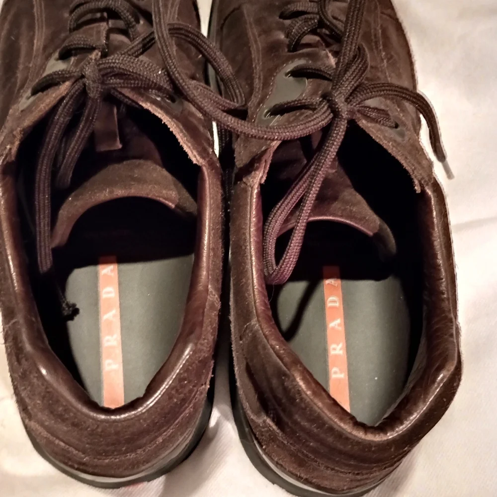 Men's Prada Suede Sneakers - Picture 7 of 10